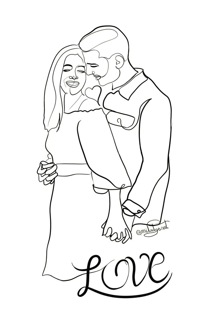 Portrait en 'Line Art'